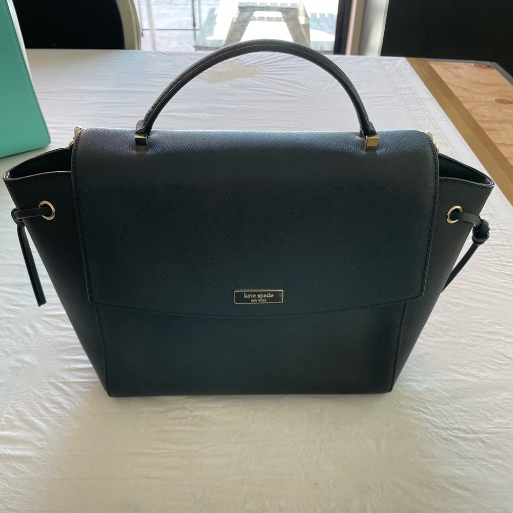 Kate Spade New York - Arbour Hill Charline Handbag - all black, flap, top handle